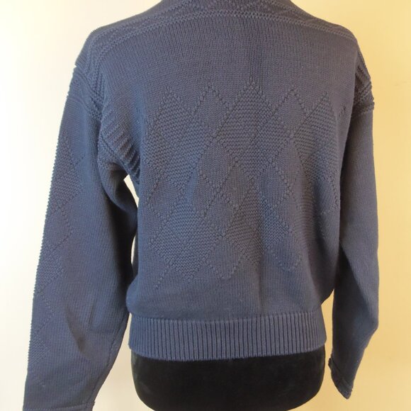 Vintage Liz Sport Argyle Knit pattern SZ Med Women's Sweater Collectible 90s - Picture 9 of 10
